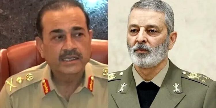 فیلڈ مارشل سے ایرانی فوج کے سربراہ کا رابطہ، مشترکہ سرحدوں کو محفوظ بنانے پر اتفاق