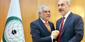 اسحاق ڈار کی ترک وزیر خارجہ سے اہم ملاقات، فلسطین پر مشترکہ مؤقف کا اعادہ