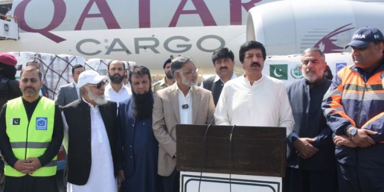 پاکستان سے غزہ کے لئے مزید امدادی سامان روانہ