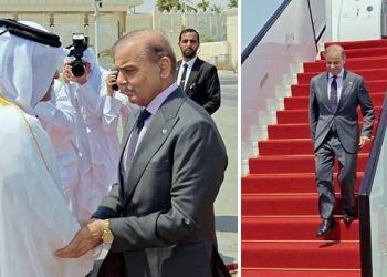 وزیراعظم شہباز شریف اسرائیلی حملے کے خلاف اظہارِ یکجہتی کیلئے قطر پہنچ گئے