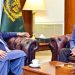 Pakistan's Permanent Representative to the United Nations Asim Iftikhar meets Ishaq Dar