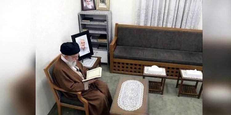 A photo of Ayatollah Khamenei moments before his assassination has surfaced.