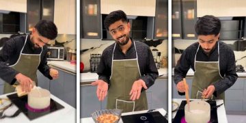 National cricketer Babar Azam became a cook on Eid