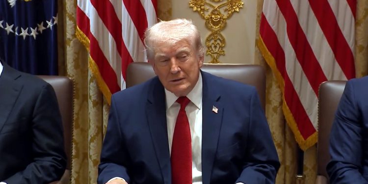 US President Donald Trump speaks at the White House