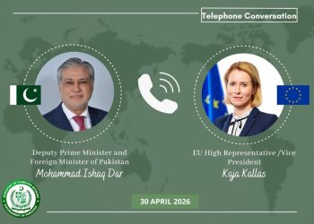 Deputy Prime Minister Ishaq Dar's telephone conversation with the Vice President of the European Union