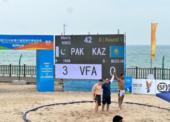 Pakistan's big success in beach wrestling