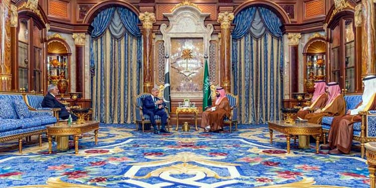 Prime Minister Shehbaz Sharif meets Saudi Crown Prince