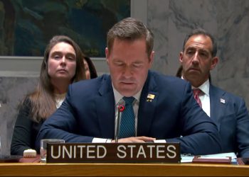 US Permanent Representative to the United Nations speaks at the National Security Council