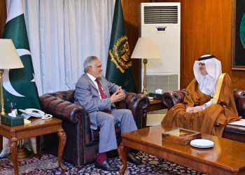 نائب وزیراعظم  اسحاق ڈار سے سعودی سفیر کی ملاقات