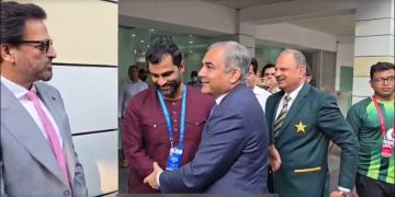 محسن نقوی کی ڈھاکہ اسٹیڈیم آمد ،تمیم اقبال سے ملاقات