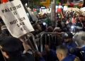 Clashes between pro-Palestinian protesters and police in New York
