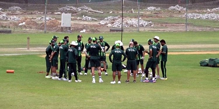 Pakistan cricket team holds net practice at Sylhet Stadium, second match on May 16