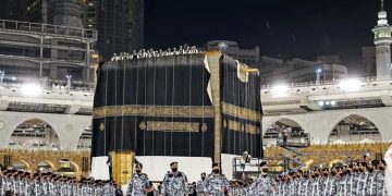 The Kaaba's covering will be replaced on the 1st of Muharram.