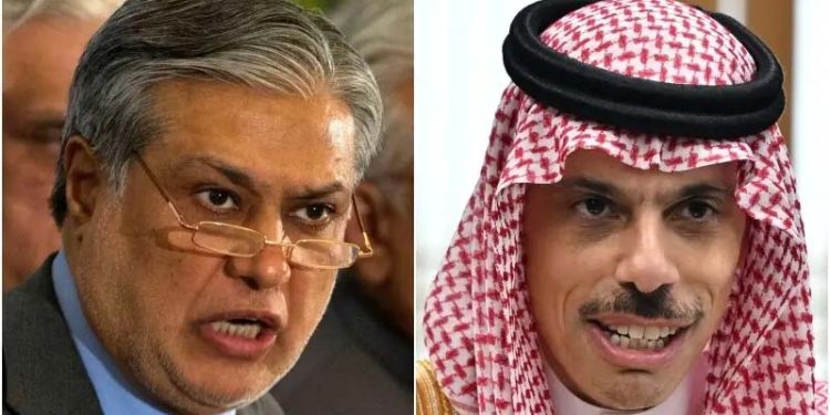 نائب وزیراعظم اسحاق ڈار کا سعودی وزیر خارجہ سے رابطہ