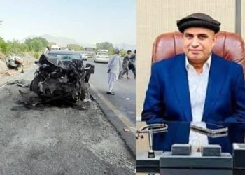 Former senator Taj Afridi died in an accident on the motorway