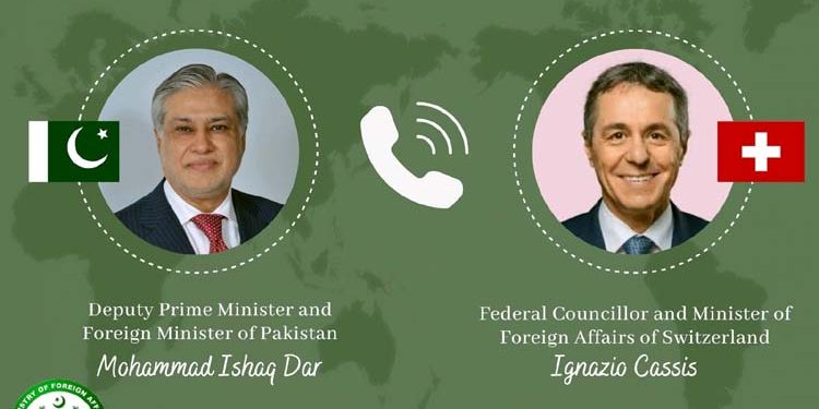 Ishaq Dar's telephone conversation with Swiss Foreign Minister
