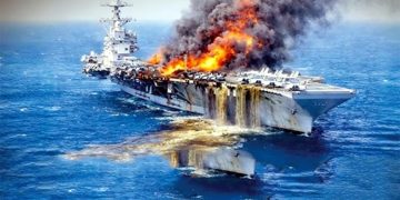 New video of US Navy ship Gerald Ford engulfed in flames sparks panic