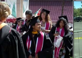 Stanford University event, students walk out during Google CEO's speech