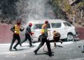 Tourist van catches fire in Murree, 10 passengers killed, four injured