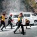 Tourist van catches fire in Murree, 10 passengers killed, four injured