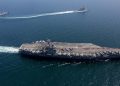 Advanced US naval strike group redeployed from near China to the Middle East.