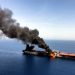 Attack on an oil tanker near the coast of Oman in the Strait of Hormuz.