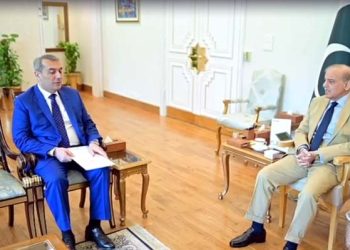 Azerbaijani Ambassador's farewell meeting with Prime Minister Shehbaz Sharif