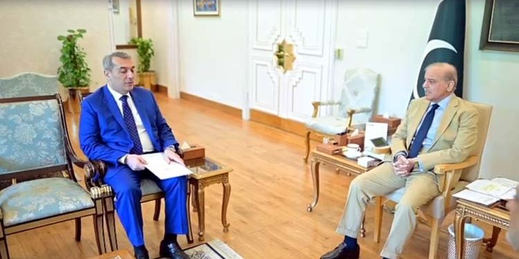 Azerbaijani Ambassador's farewell meeting with Prime Minister Shehbaz Sharif