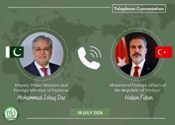 Ishaq Dar's telephone conversation with Turkish Foreign Minister