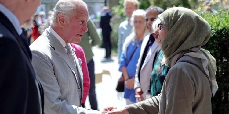 King Charles visits Europe's first eco-friendly mosque.