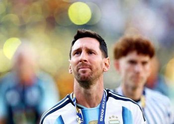 Messi teary-eyed after defeat in the 2026 FIFA World Cup final.