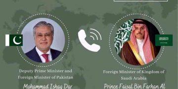 Pakistan's ceasefire efforts; Ishaq Dar in contact with his Saudi and Iranian counterparts.=