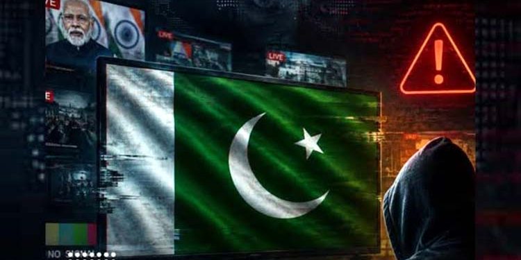 Sudden interruption in Indian news channel broadcasts; claims of Pakistani anthem being aired.