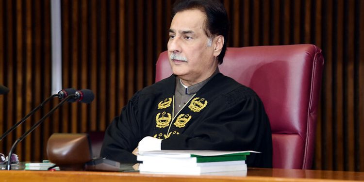 Election Commission Secretary meets National Assembly Speaker Ayaz Sadiq.