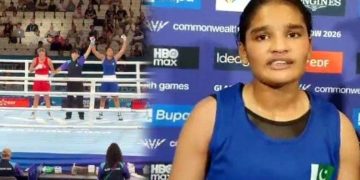 Fatima Zahra, the sole medalist at the Commonwealth Games, has returned home.