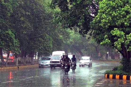 Lahore experiences intermittent light to heavy rain; the intensity of the heat has broken.