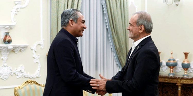 Mohsin Naqvi meets Iranian President Masoud Pezeshkian.