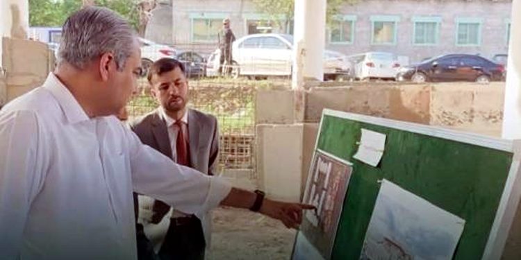 Mohsin Naqvi's surprise visit to the under-construction building of NCCIA headquarters