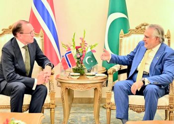 Norwegian Foreign Minister visits Pakistan; meets Ishaq Dar; holds delegation-level talks.
