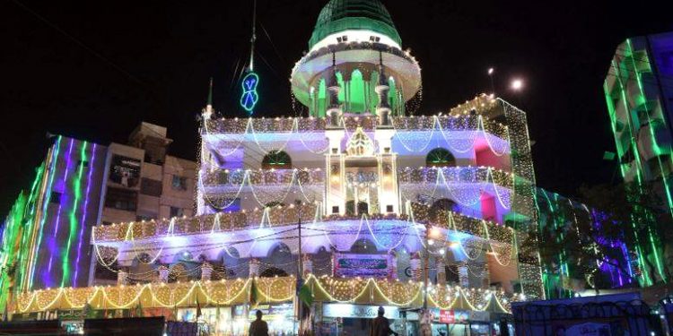 Preparations for the celebration of the blessed birth of the Master of Both Worlds, Hazrat Muhammad (PBUH).