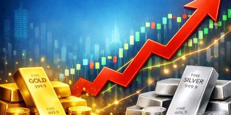 Rise in gold and silver prices