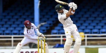 Second Test Pakistan bowled out for 387 in the first innings; 43-run lead over West Indies.