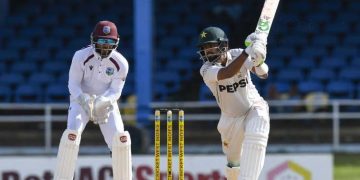 Second Test Pakistan trails by 78 runs at the start of the third day.