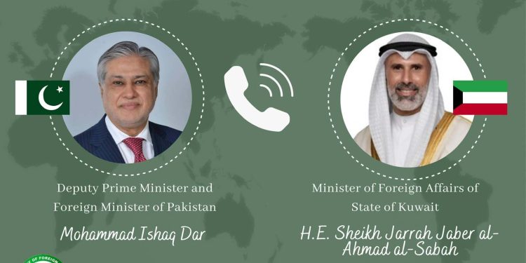 Telephonic contact with Ishaq Dar and the Kuwaiti Foreign Minister.