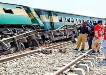 The Khyber Mail derailed near Sangjani.