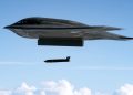 A US B-2 bomber made history by firing an anti-ship missile for the first time.