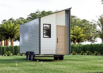 A tiny 128-square-foot mobile home