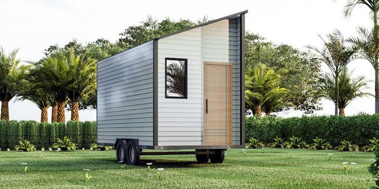 A tiny 128-square-foot mobile home