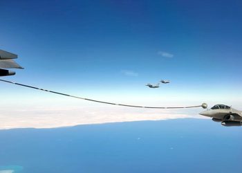 Egyptian Rafale aircraft refueled in mid-air by a Chinese YU-20 tanker.