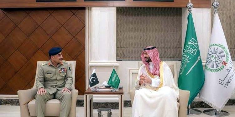 Field Marshal Asim Munir meets Saudi Defense Minister.